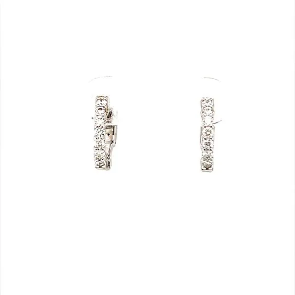 14K White Gold Diamond Hoop Earrings Minor Jewelry Inc. Nashville, TN