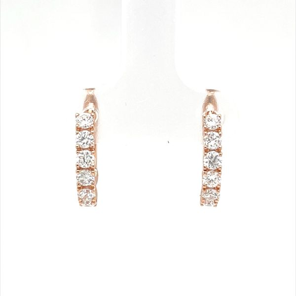 14K Rose Gold Diamond Hoop Earrings Minor Jewelry Inc. Nashville, TN