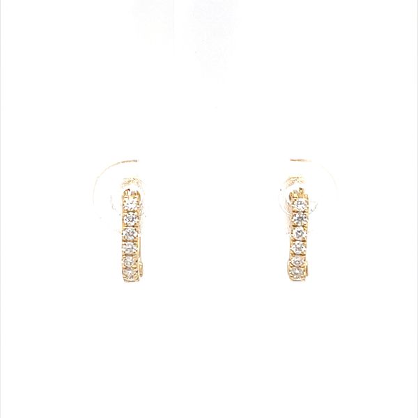 14K Yellow Gold Diamond Hoop Earrings Minor Jewelry Inc. Nashville, TN