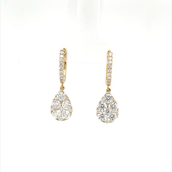 18K Yellow Gold Diamond Drop Earrings Minor Jewelry Inc. Nashville, TN