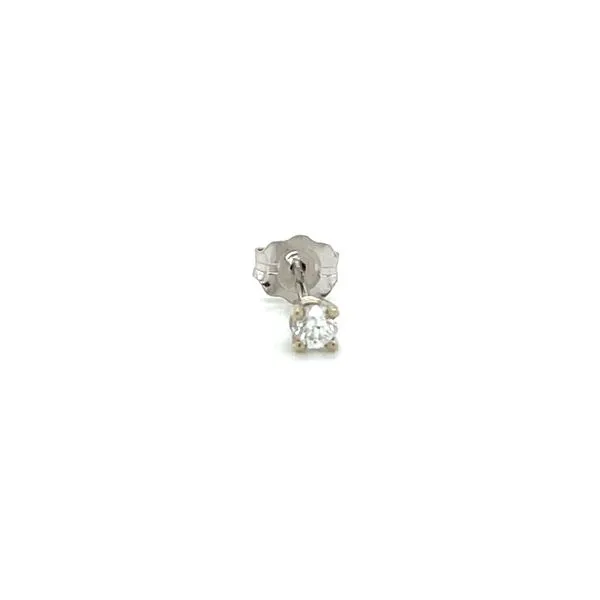 14K White Gold Single Diamond Stud Earring Minor Jewelry Inc. Nashville, TN
