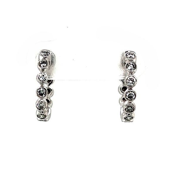 14K White Gold Diamond Hoope Earrings Minor Jewelry Inc. Nashville, TN