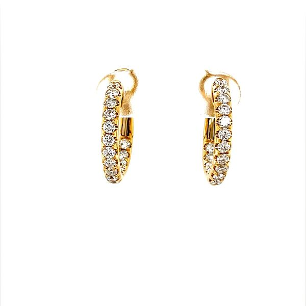 14K Yellow Gold Diamond Hoop Earrings Minor Jewelry Inc. Nashville, TN