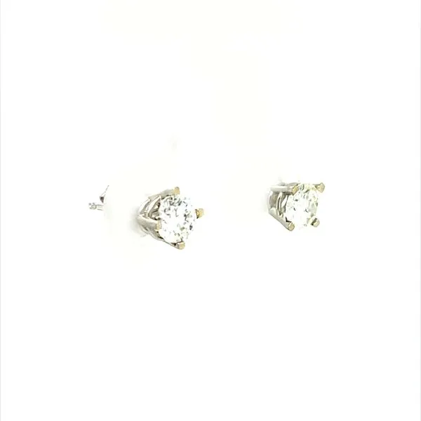 14K White Gold Diamond Stud Earrings Image 3 Minor Jewelry Inc. Nashville, TN