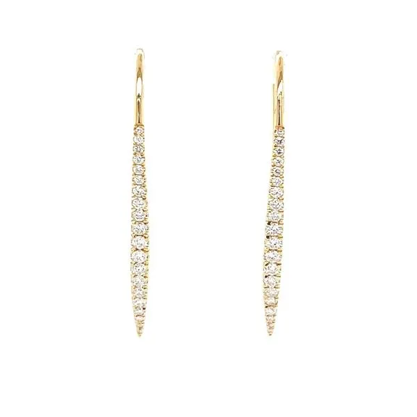 14K Yellow Gold Tapered Diamond Earrigs Minor Jewelry Inc. Nashville, TN