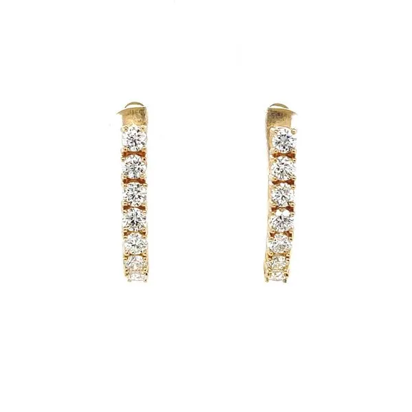 14K Yellow Gold Diamond Hoop Earrings Minor Jewelry Inc. Nashville, TN