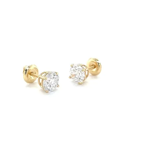 2cttw 14K Yellow Gold Lab Diamond Stud Earrings Image 2 Minor Jewelry Inc. Nashville, TN