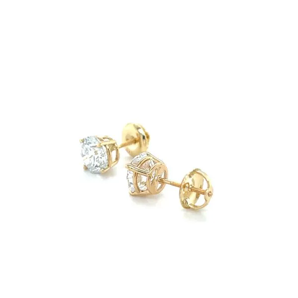 2cttw 14K Yellow Gold Lab Diamond Stud Earrings Image 3 Minor Jewelry Inc. Nashville, TN