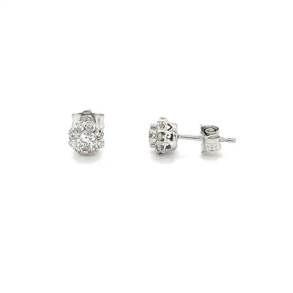 14K White Gold Mined Diamond Stud Earrings Minor Jewelry Inc. Nashville, TN