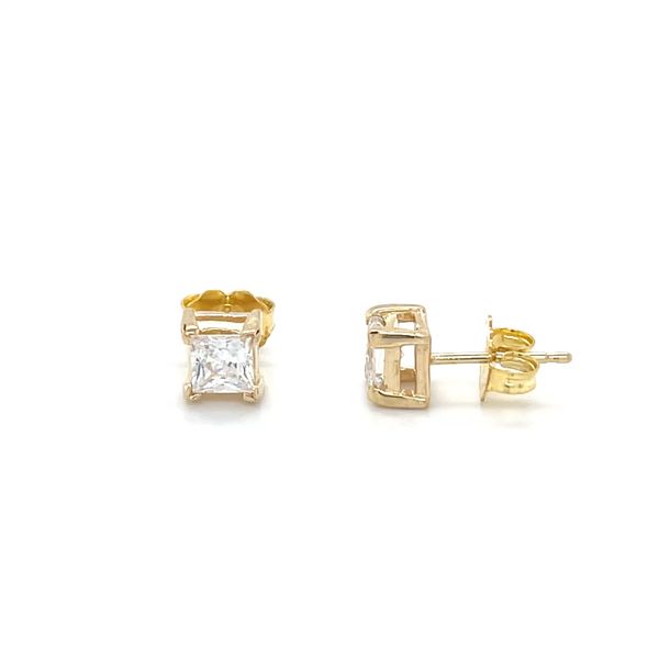 14K Yellow Gold Estate Cubic Zirconia Stud Earrings Minor Jewelry Inc. Nashville, TN