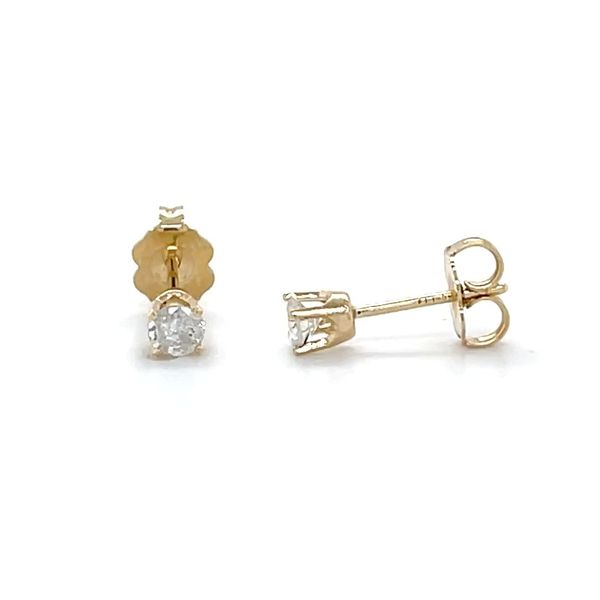 14K Yellow Gold Estate Mined Diamond Stud Earrings Minor Jewelry Inc. Nashville, TN
