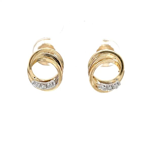14K Yellow Gold Estate Mined Diamond Post Earrings Minor Jewelry Inc. Nashville, TN