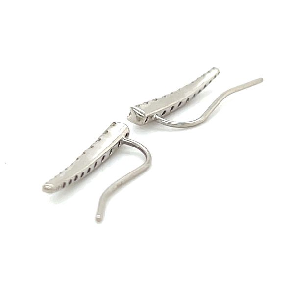 18K White Mined Diamond Ear Climbers Image 2 Minor Jewelry Inc. Nashville, TN