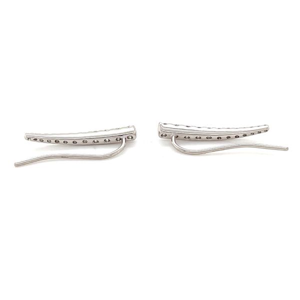 18K White Mined Diamond Ear Climbers Image 3 Minor Jewelry Inc. Nashville, TN
