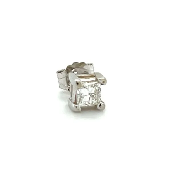 14K White Gold Estate Single Diamond Stud Earring Minor Jewelry Inc. Nashville, TN