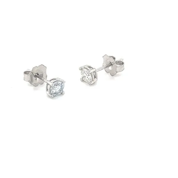 14K White Gold Lab Grown Diamond Stud Earrings Image 2 Minor Jewelry Inc. Nashville, TN