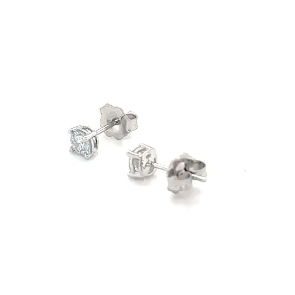 14K White Gold Lab Grown Diamond Stud Earrings Image 3 Minor Jewelry Inc. Nashville, TN