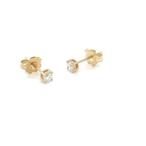 14K Yellow Gold Lab Grown Diamond Stud Earrings Image 2 Minor Jewelry Inc. Nashville, TN