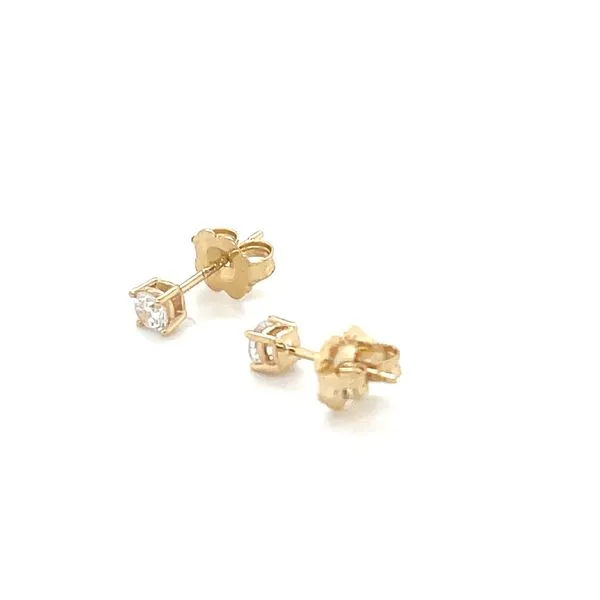 14K Yellow Gold Lab Grown Diamond Stud Earrings Image 3 Minor Jewelry Inc. Nashville, TN
