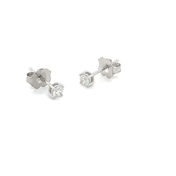 14K White Gold Lab Grown Diamond Stud Earrings Image 2 Minor Jewelry Inc. Nashville, TN