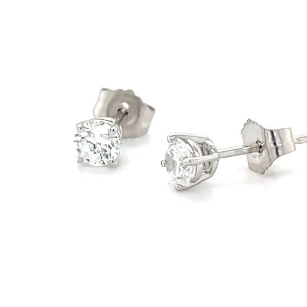 14K White Gold 0.5 Carat Lab Diamond Stud Earrings