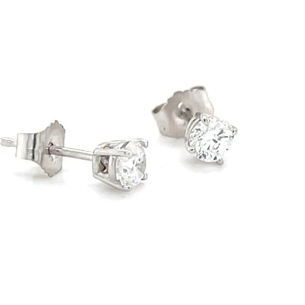 14K White Gold 0.5 Carat Lab Diamond Stud Earrings