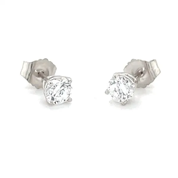 14K White Gold 0.5 Carat Lab Diamond Stud Earrings