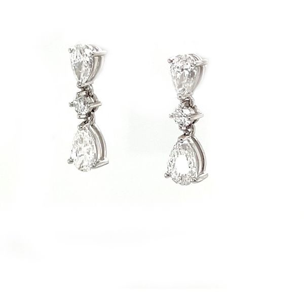 2cttw 14K White Gold Lab Diamond Drop Earrings Image 2 Minor Jewelry Inc. Nashville, TN