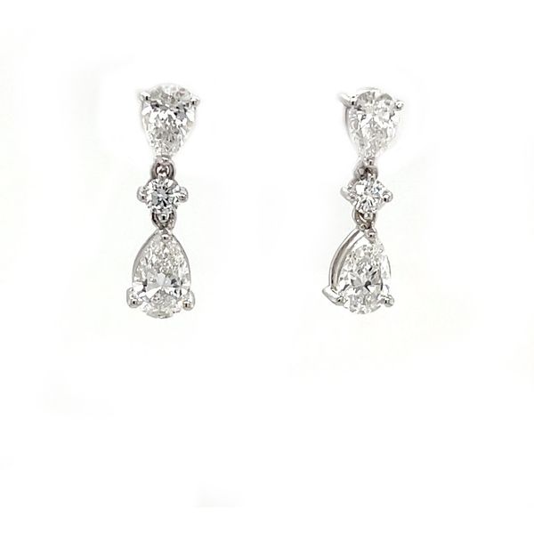 2cttw 14K White Gold Lab Diamond Drop Earrings Minor Jewelry Inc. Nashville, TN