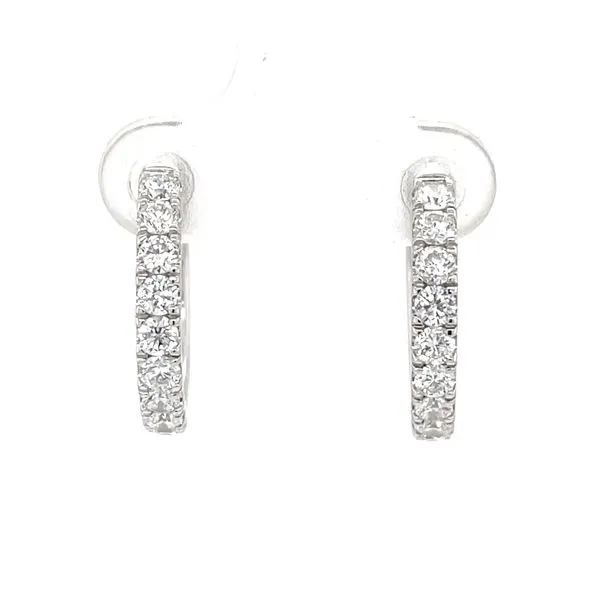 1.00Cttw Sterling Silver Lab Diamond Huggie Hoop Earrings Minor Jewelry Inc. Nashville, TN
