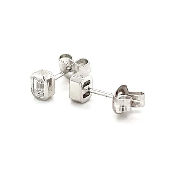 Bezel Set 1/3cttw Lab Diamond Earrings Studs Image 2 Minor Jewelry Inc. Nashville, TN