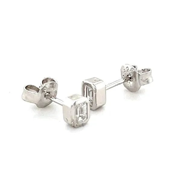 Bezel Set 1/3cttw Lab Diamond Earrings Studs Image 3 Minor Jewelry Inc. Nashville, TN