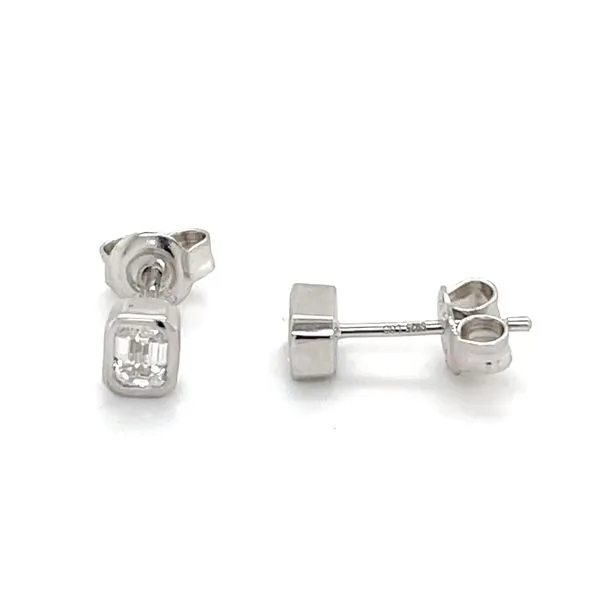 Bezel Set 1/2cttw Lab Diamond Earrings Studs Minor Jewelry Inc. Nashville, TN