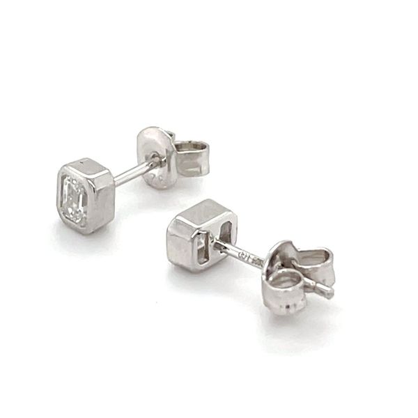 Bezel Set 1/2cttw Lab Diamond Earrings Studs Image 2 Minor Jewelry Inc. Nashville, TN