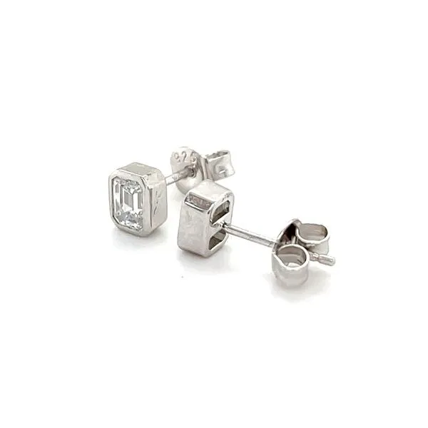 Bezel Set 3/4cttw Lab Diamond Earrings Studs Image 2 Minor Jewelry Inc. Nashville, TN