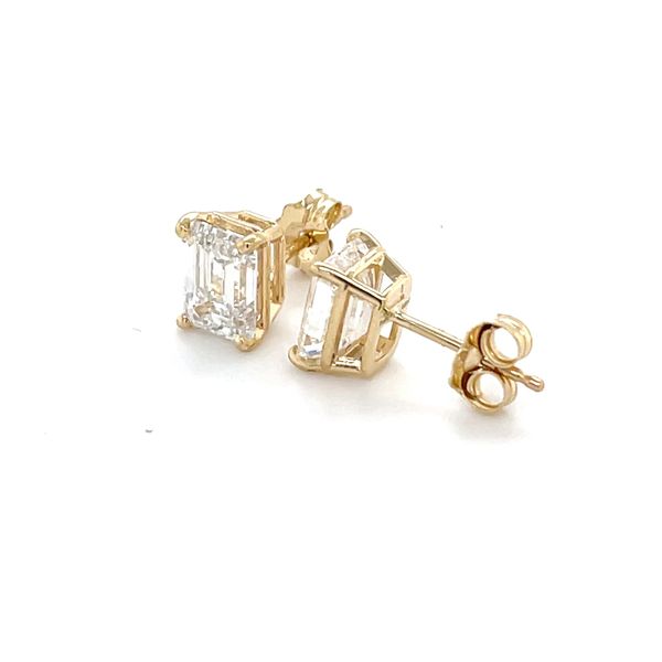 2ct Yellow Earrings Emerald Cut Lab Diamonds Image 2 Minor Jewelry Inc. Nashville, TN
