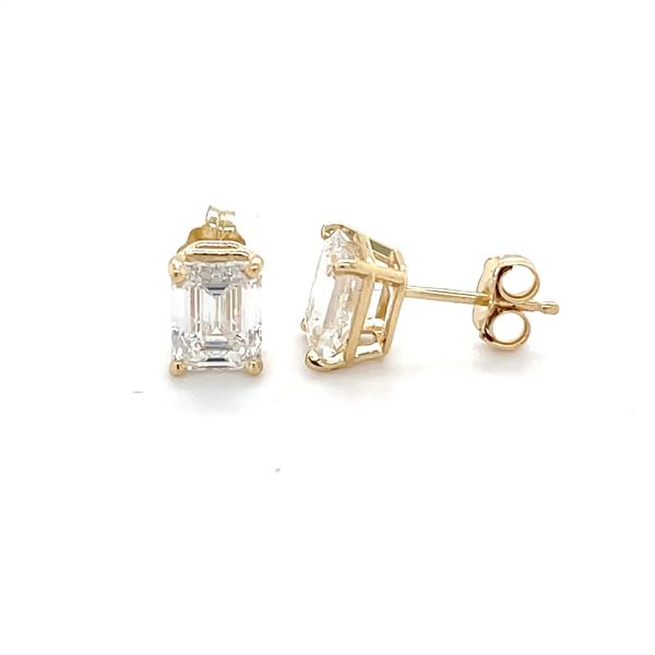 2ct Yellow Earrings Emerald Cut Lab Diamonds Minor Jewelry Inc. Nashville, TN