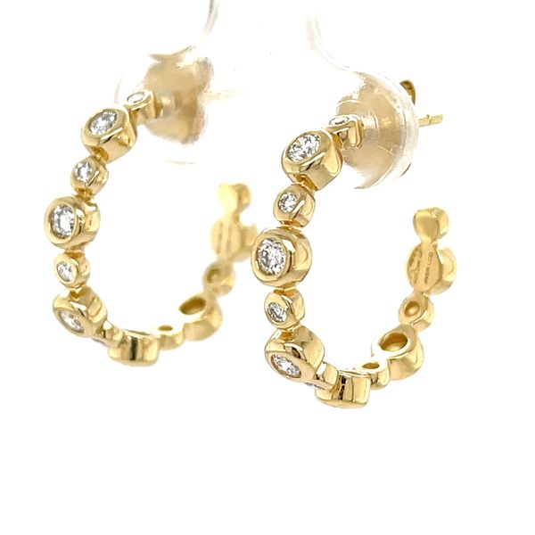 Sterling Silver Yellow Gold Plated 0.66cttw Lab Diamond Stud Earrings Image 2 Minor Jewelry Inc. Nashville, TN