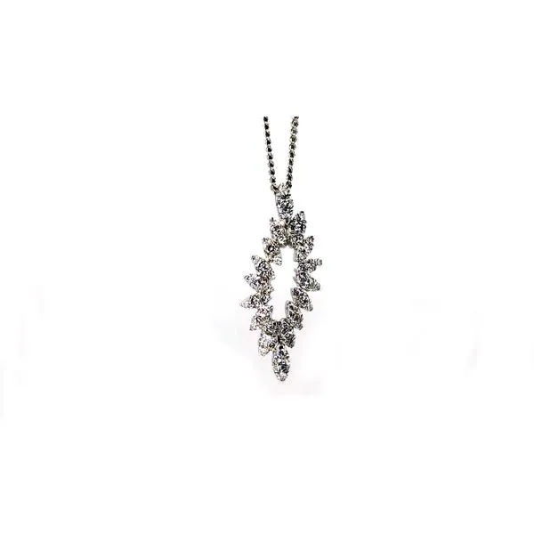 14K White Gold Diamond Pendant Necklace 001-165-00065