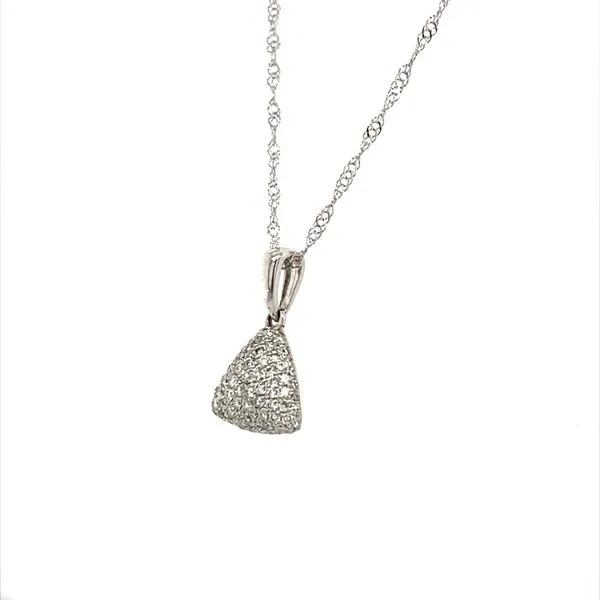 18K White Gold Diamond Pendant Necklace Image 2 Minor Jewelry Inc. Nashville, TN