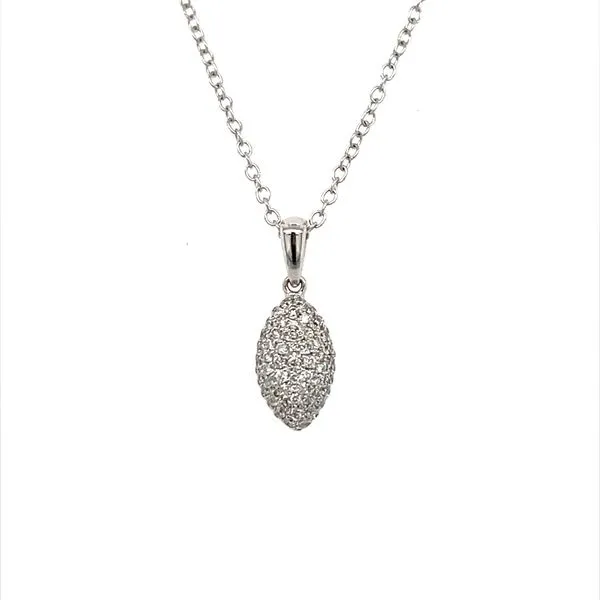 18K White Gold Diamond Pendant Necklace similar item image
