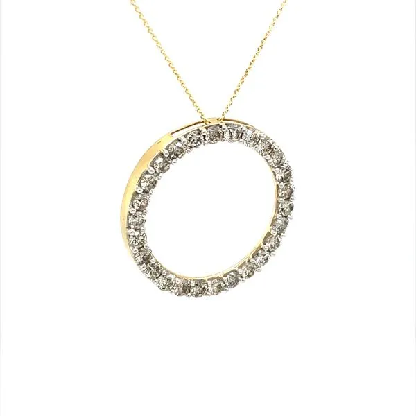 14K Yellow Gold Estate Diamond Pendant on 14K Yellow Gold Chain Image 2 Minor Jewelry Inc. Nashville, TN