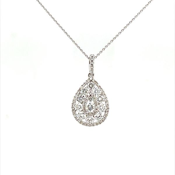 18K White Gold Diamond Pendant on 14K White Gold Chain Minor Jewelry Inc. Nashville, TN