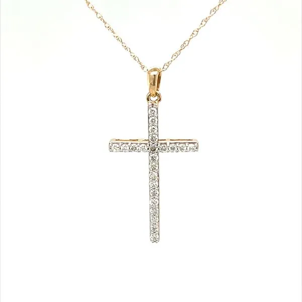 10K Yellow Gold Diamond Cross Pendant Necklace Minor Jewelry Inc. Nashville, TN