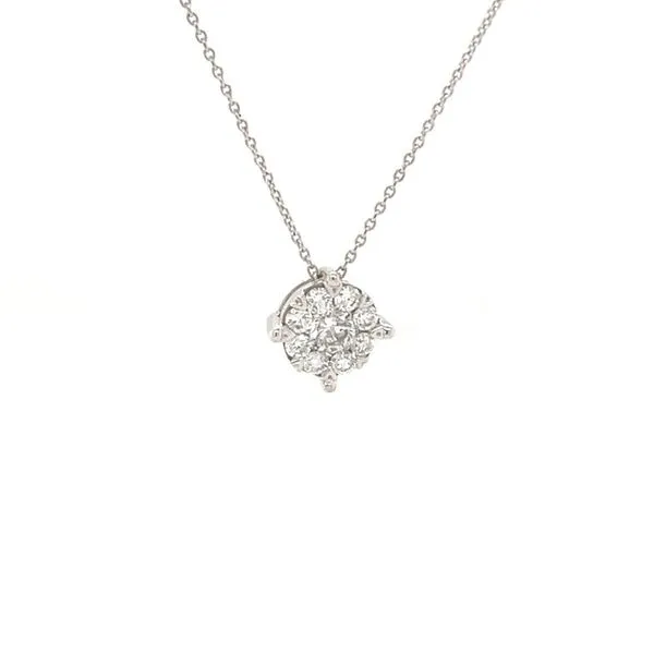14K White Gold Diamond Pendant Necklace similar item image
