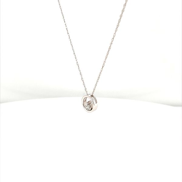 14K White Gold Single Diamond Pendant Necklace Image 3 Minor Jewelry Inc. Nashville, TN