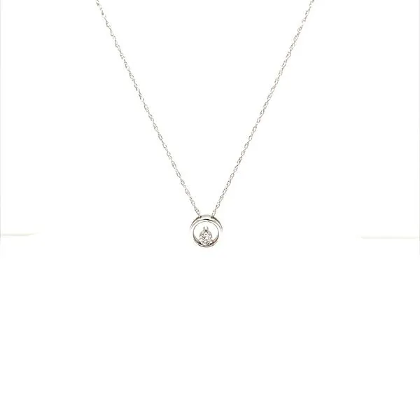 14K White Gold Single Diamond Pendant Necklace Minor Jewelry Inc. Nashville, TN