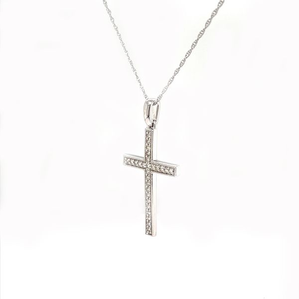 14K White Gold Cross Necklace Image 2 Minor Jewelry Inc. Nashville, TN