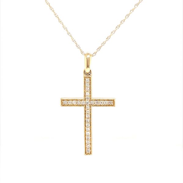 14K Yellow Gold Cross Necklace Image 2 Minor Jewelry Inc. Nashville, TN
