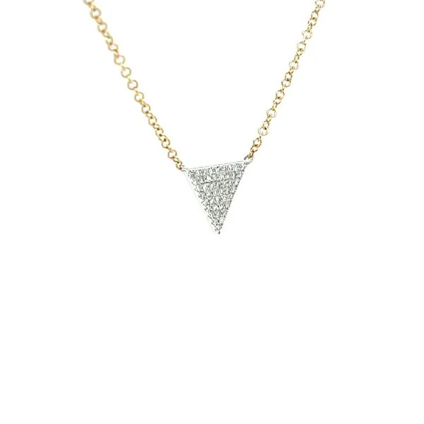 14K White and Yellow Gold Diamond Pendant Necklace Image 3 Minor Jewelry Inc. Nashville, TN